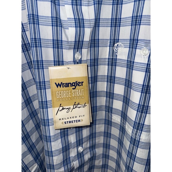 WRANGLER Men's George Strait Collection Relaxed Fit Stretch Western Blue Size 4X - Picture 4 of 7
